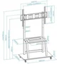 Tooq Coloso Soporte de Suelo con Ruedas para Pantallas 37-100 pulgadas